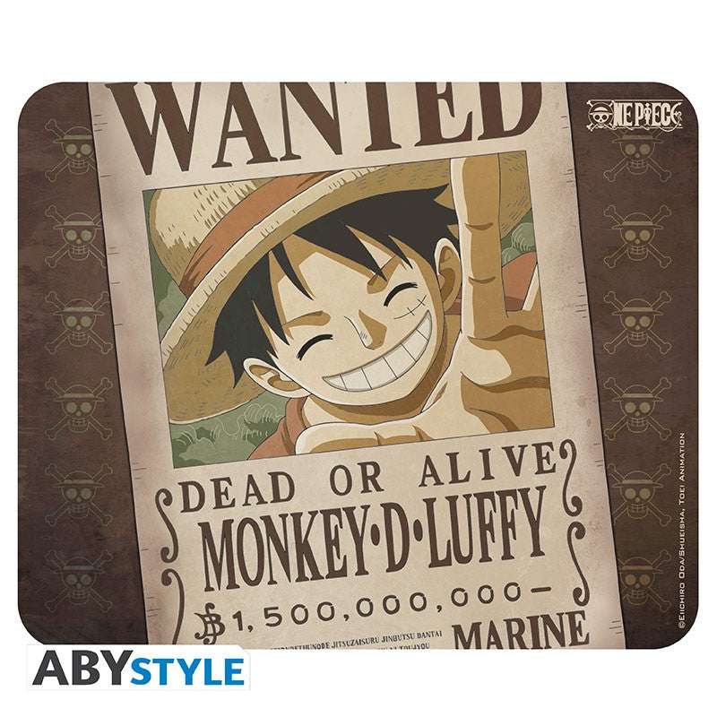 Isola dei Collezionisti - ABYSTYLE ONE PIECE - Mousepad: "Wanted Luffy" - 1