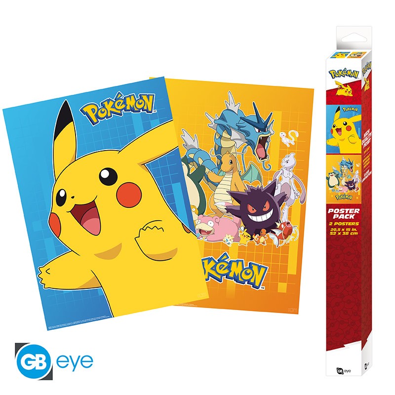 Isola dei Collezionisti - ABYSTYLE POKEMON - Set 2 Poster: "Colorful Characters" (52x38) - 1