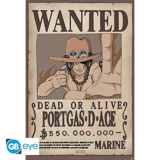 Isola dei Collezionisti - ABYSTYLE ONE PIECE - Poster Maxi (91.5x61): "Wanted Ace" - 1