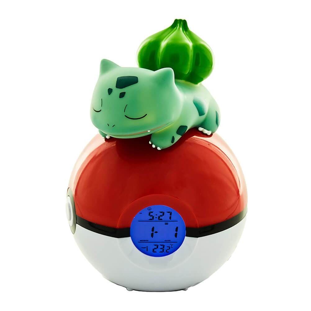 Isola dei Collezionisti - POKEMON OROLOGIO SVEGLIA DIGITALE POKEBALL CON LAMPADA BULBASAUR 18 CM - 1