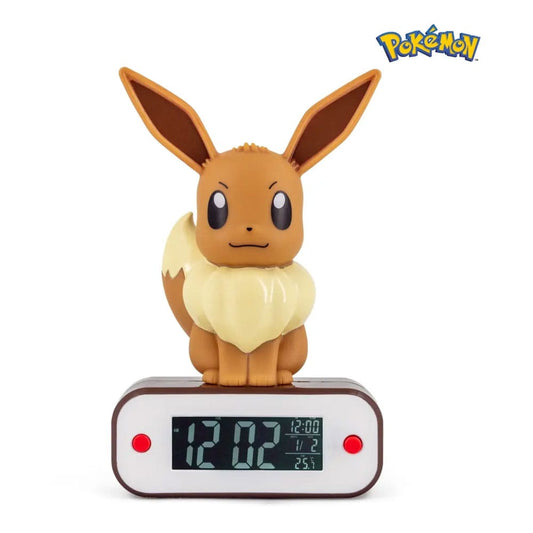 Isola dei Collezionisti - POKEMON OROLOGIO SVEGLIA DIGITALE POKEBALL CON LAMPADA EVEE 18 CM - 1