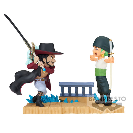 Isola dei Collezionisti - BANPRESTO 88603 - One Piece World Collectable Figure Log Stories - Roronoa Zoro Vs Dracule Mihawk - - 1