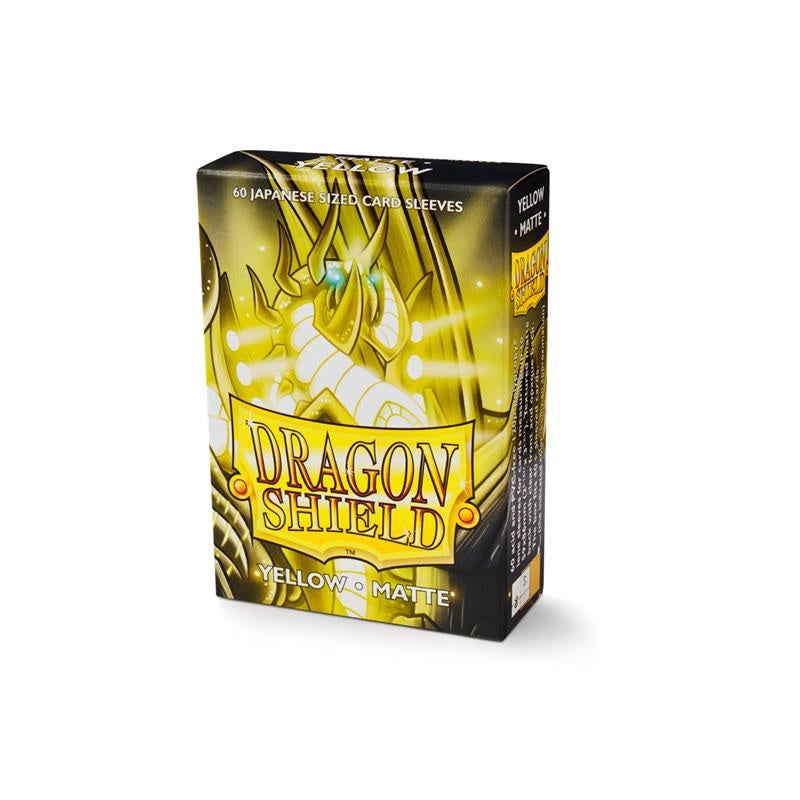 Isola dei Collezionisti - DRAGON SHIELD Small Sleeves - Japanese Matte Yellow (60 Sleeves) - 1