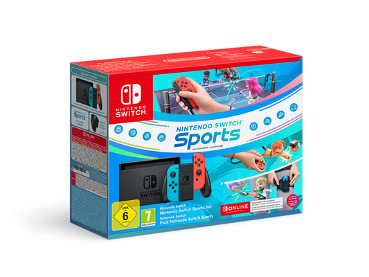 Isola dei Collezionisti - Nintendo Switch con Joy-Con Rosso Neon/Blu Neon + Nintendo Switch Sports + 12 mesi NSO - 1