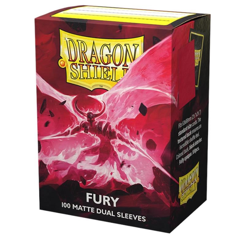 Isola dei Collezionisti - DRAGON SHIELD Dual Matte Sleeves - Fury 'Alaric, Crimson King' (100 Sleeves) - 1