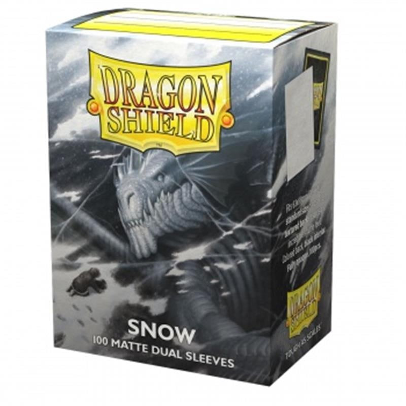 Isola dei Collezionisti - DRAGON SHIELD Dual Matte Sleeves - Snow 'Nirin' (100 Sleeves) - 1