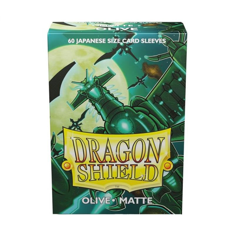 Isola dei Collezionisti - DRAGON SHIELD Small Sleeves - Japanese Matte Olive (60 Sleeves) - 1