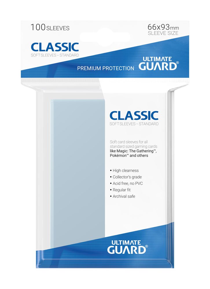 Isola dei Collezionisti - ULTIMATE GUARD Classic Soft Sleeves Standard Size Transparent (100) - 1