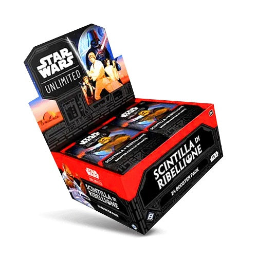 Isola dei Collezionisti - ASMODEE STAR WARS UNLIMITED - BOX SCINTILLA DI RIBELLIONE (display 24 buste) - ITA - 1