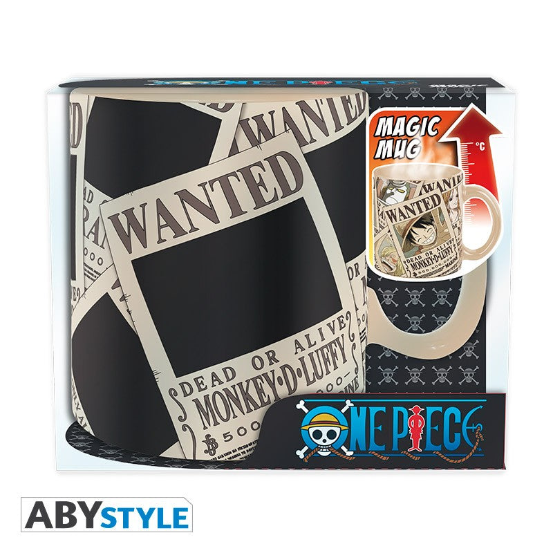 Isola dei Collezionisti - ABYSTYLE ONE PIECE - Tazza termosensibile 460 ml: "Wanted" - 1