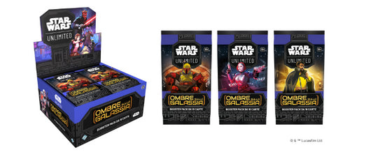 Isola dei Collezionisti - ASMODEE 10523 - STAR WARS UNLIMITED - OMBRE SULLA GALASSIA: BOOSTER IT - DISPLAY 24 BUSTE (ITA) - 1