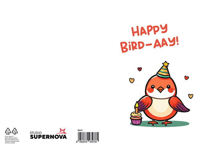 Isola dei Collezionisti - BIGLIETTO AUGURI - BA17 - KAWAII BIRD-AAY - 2