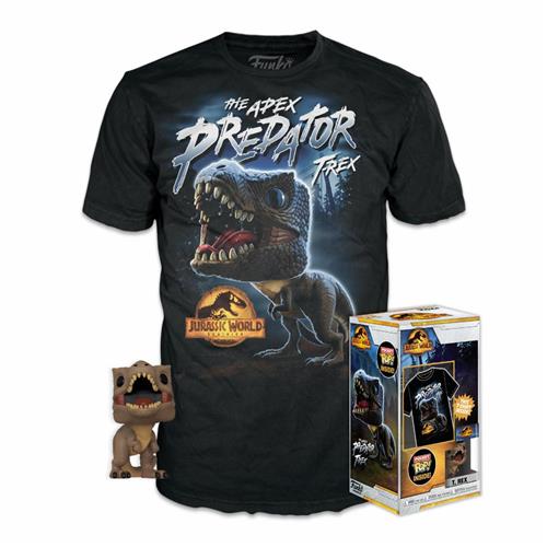 Isola dei Collezionisti - JURASSIC WORLD: WORLD DOMINATION - POCKET POP & TEE BOX - T-REX (T-SHIRT 10-11) TG L - 1