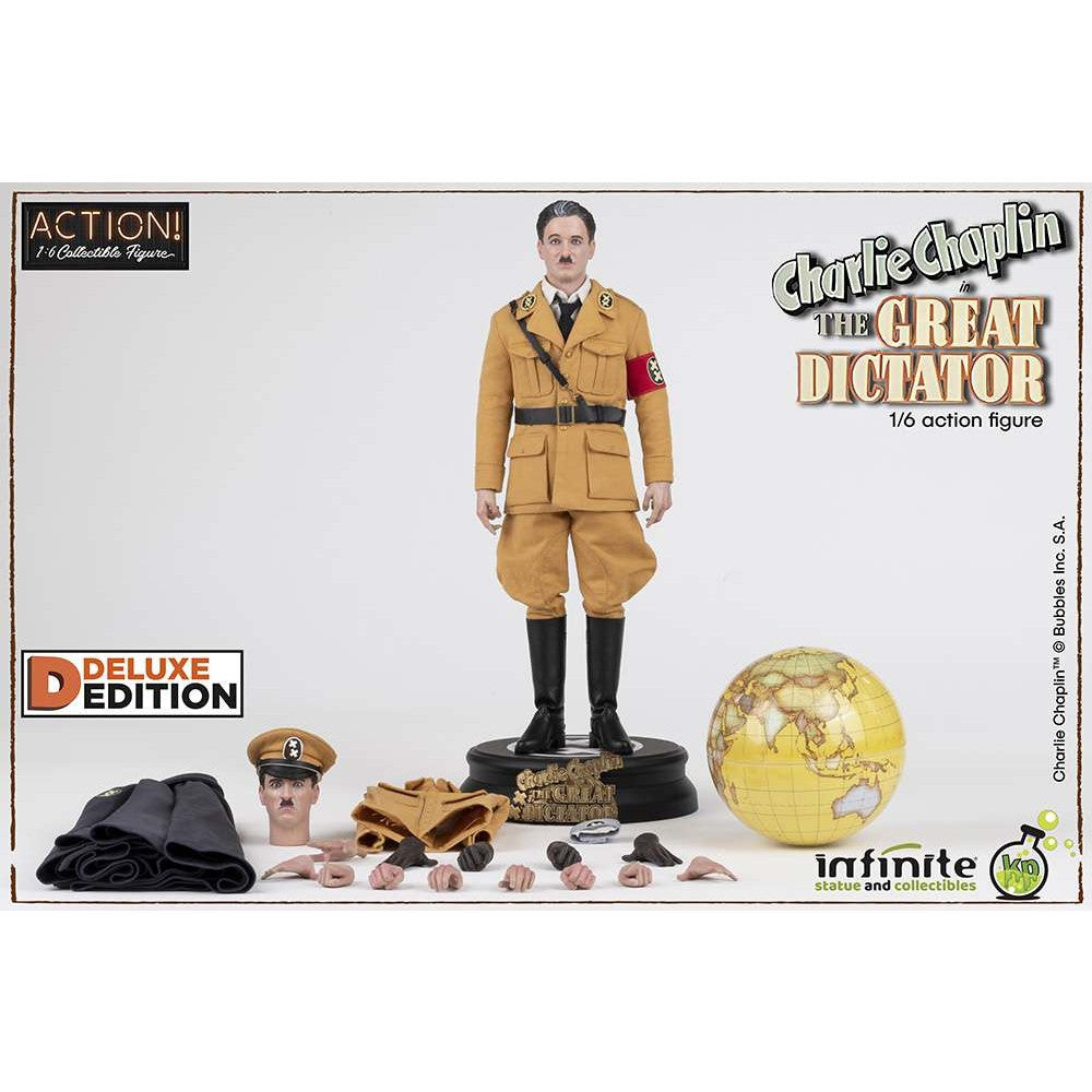 Isola dei Collezionisti - 84133 - CHARLIE CHAPLIN GREAT DICTATOR - 1/6 DELUXE STATUA 28CM - 1