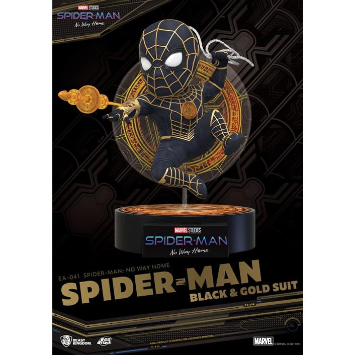 Isola dei Collezionisti - 82165 - MARVEL - SPIDER-MAN NO WAY HOME - MINI EGG ATTACK - SPIDER-MAN BLACK/GOLD 17,5CM - 1