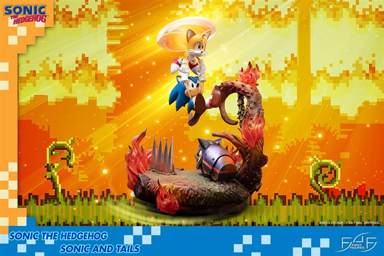 Isola dei Collezionisti - 68259 - SONIC THE HEDGEHOG - SONIC AND TAILS STATUA 51CM - 1