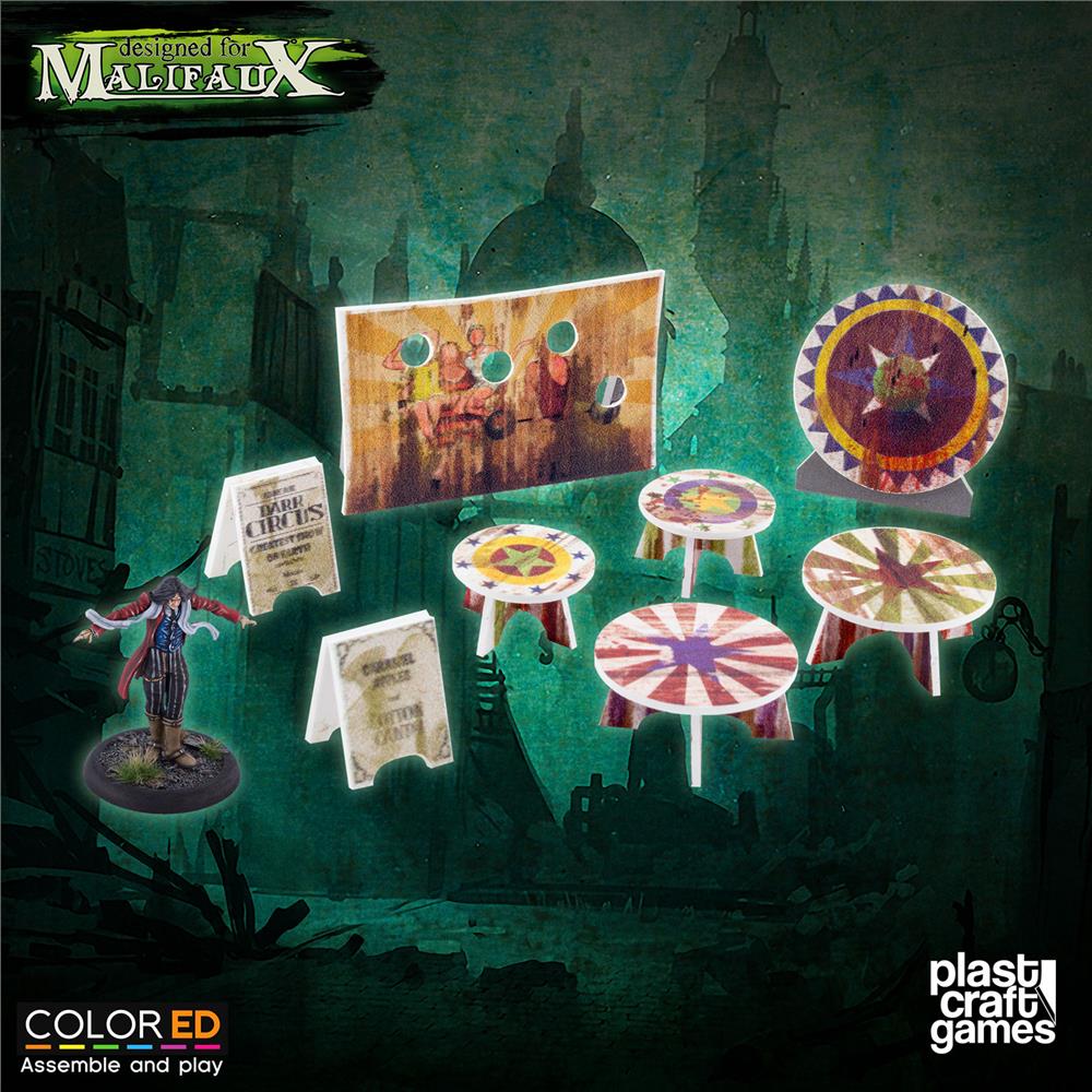 PLC:WYRMF017 Plast Craft ColorED Malifaux Terrain: Circus Prop Set