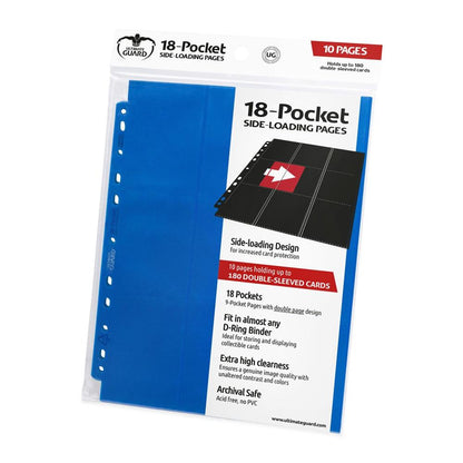 UGD010406 Ultimate Guard 18-Pocket Pages Side-Loading Blue (10)