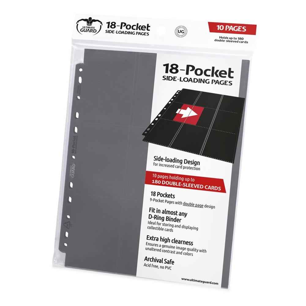 UGD010412 Ultimate Guard 18-Pocket Pages Side-Loading Grey (10)