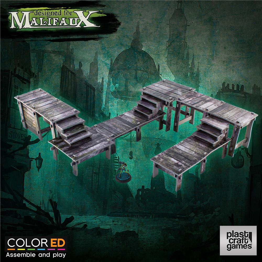 PLC:WYRMF008 Plast Craft ColorED Malifaux Terrain: Swamp Walkway Set