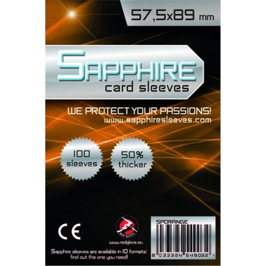 Deck Protector Sapphire Sleeves - Orange (57,5x89mm)