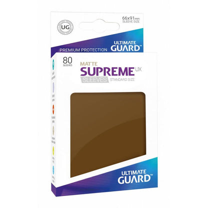 UGD010567 Ultimate Guard Supreme UX Sleeves Standard Size Matte Brown (80)