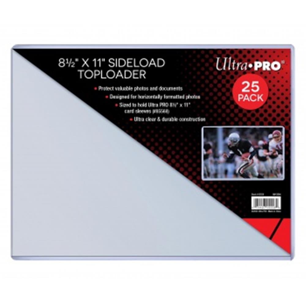 E-15558 UP -8-1/2" X 11" Side Load Toploader 25ct (sized to fit 8-1/2 x 11 card sleeves)