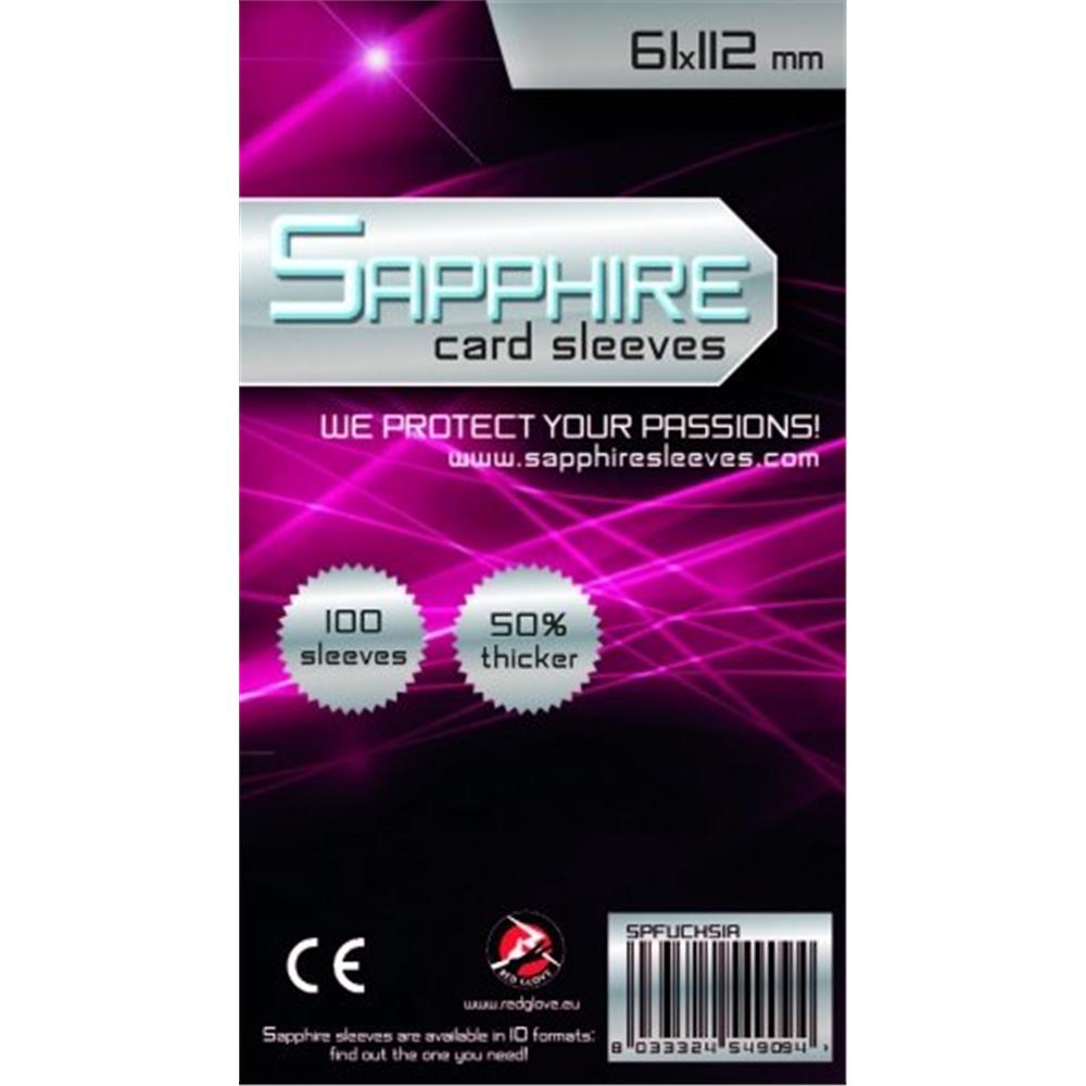 Deck Protector Sapphire Sleeves - Fuchsia (61x112mm)