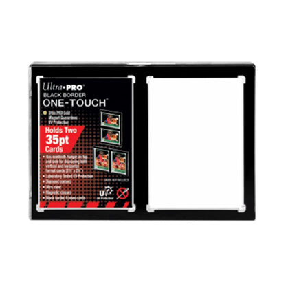 E-15112 UP - 2-Card Black Border ONE-TOUCH Magnetic Holder