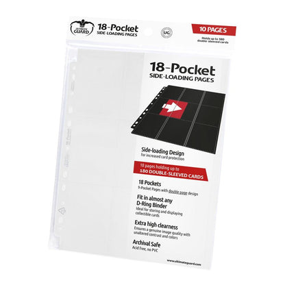 UGD010405 Ultimate Guard 18-Pocket Pages Side-Loading White (10)