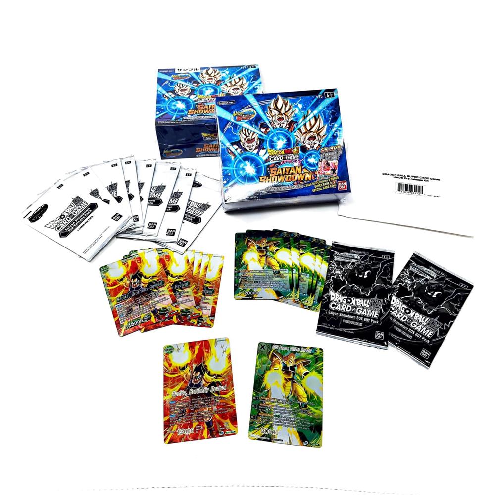 2 Box dbs15 Saiyan Showdown + 1 Kit prerelease 