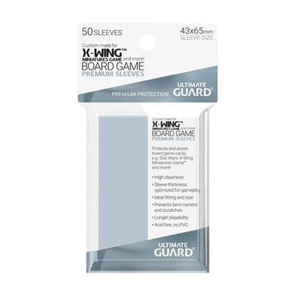 UGD010476 Ultimate Guard Premium Soft Sleeves for Board Game Cards X-Wing™ Miniatures 43x65mm (50)