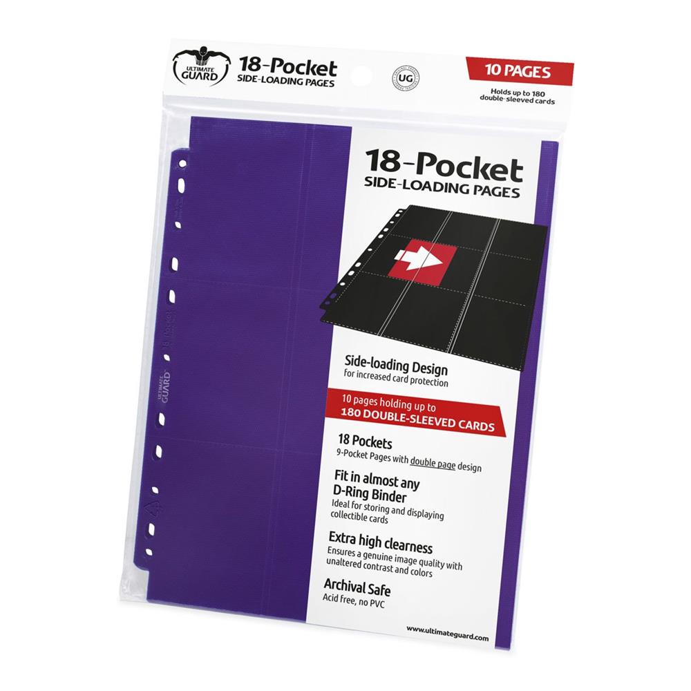 UGD010410 Ultimate Guard 18-Pocket Pages Side-Loading Purple (10)