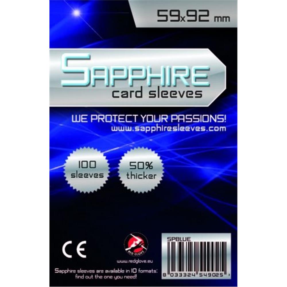 Deck Protector Sapphire Sleeves - Blue (59x92mm)