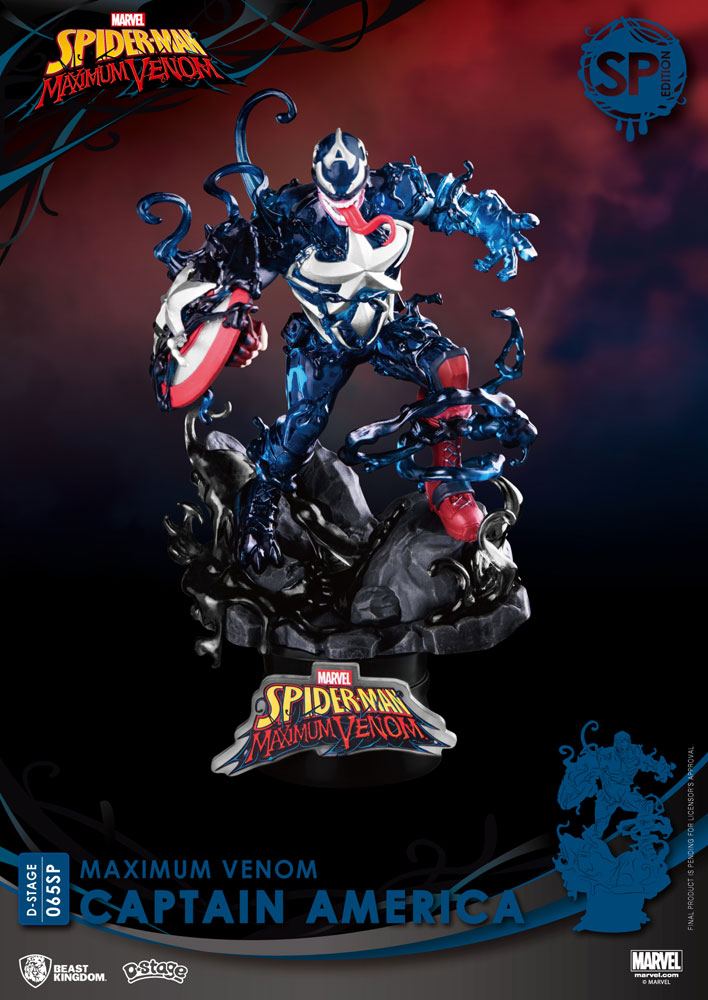 Isola dei Collezionisti - Marvel Comics D-Stage PVC Diorama Maximum Venom Captain America Special Edition 16 cm - 2