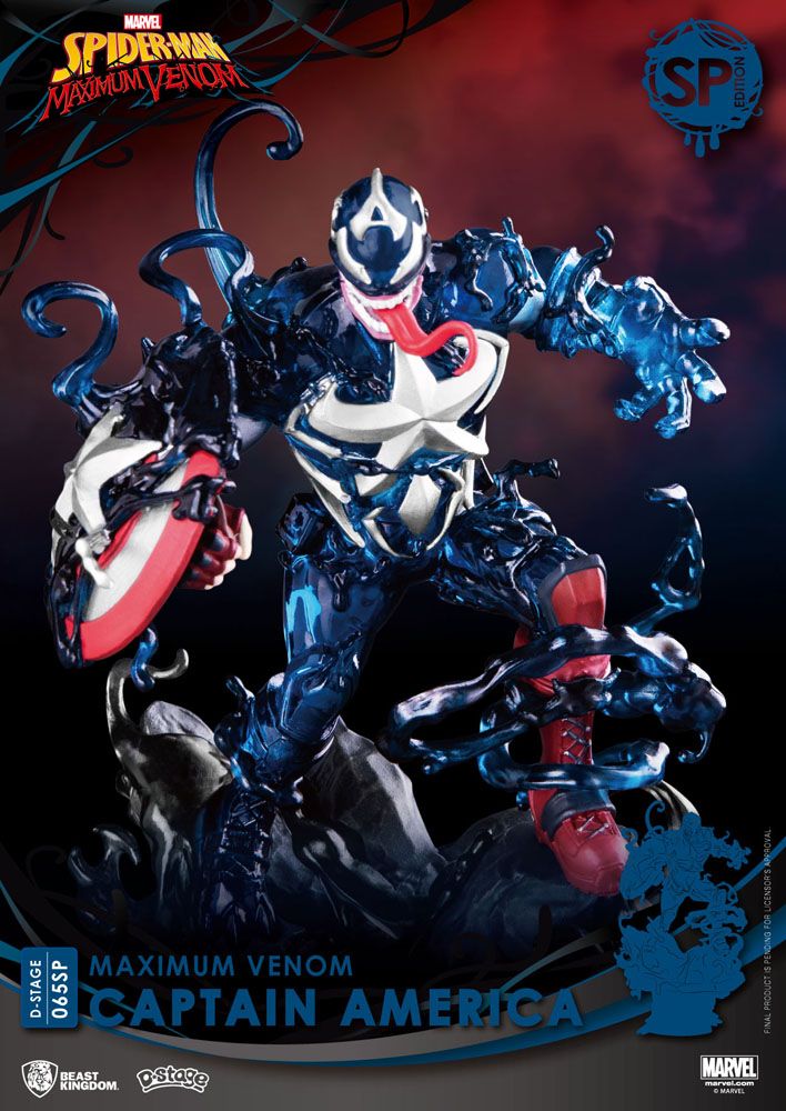 Isola dei Collezionisti - Marvel Comics D-Stage PVC Diorama Maximum Venom Captain America Special Edition 16 cm - 5