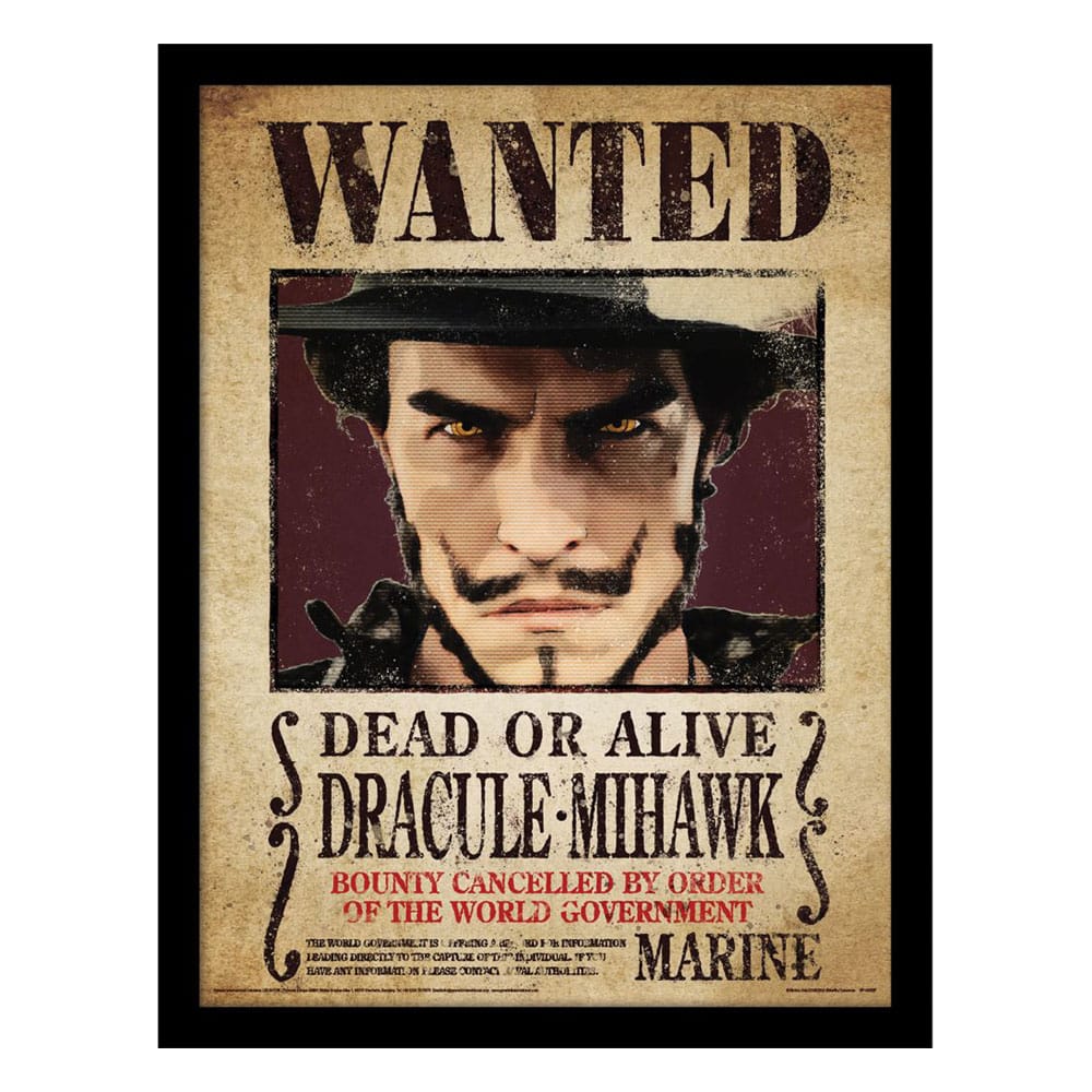 Isola dei Collezionisti - One Piece Collector Print Framed Poster Mihawk Wanted - 2