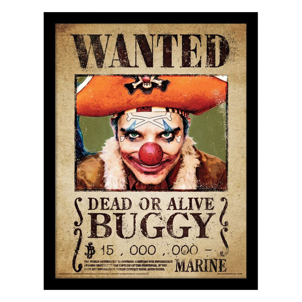 Isola dei Collezionisti - One Piece Collector Print Framed Poster Buggy Wanted - 1