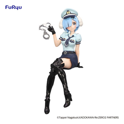 Isola dei Collezionisti - Re:Zero Starting Life in Another World Noodle Stopper PVC Statue Rem Police Officer Cap with Dog Ears 14 cm - 3