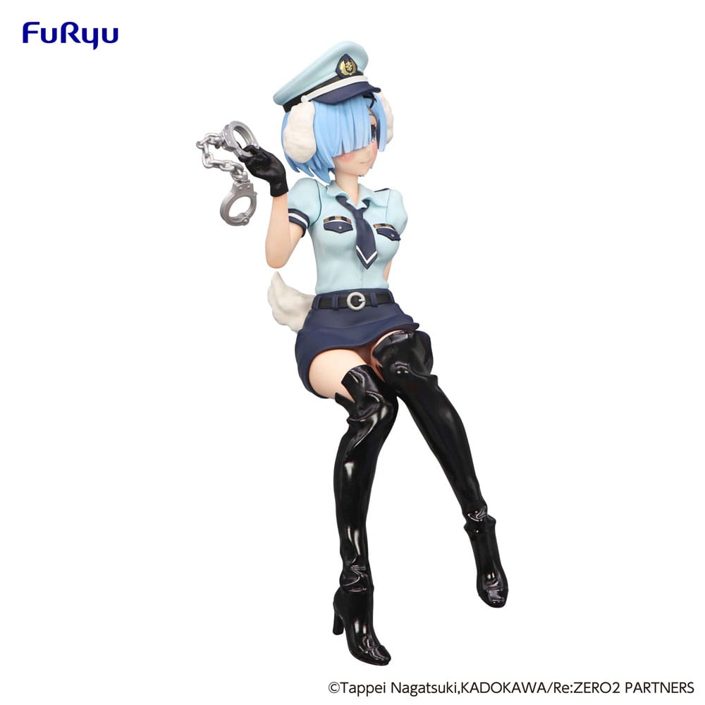 Isola dei Collezionisti - Re:Zero Starting Life in Another World Noodle Stopper PVC Statue Rem Police Officer Cap with Dog Ears 14 cm - 5