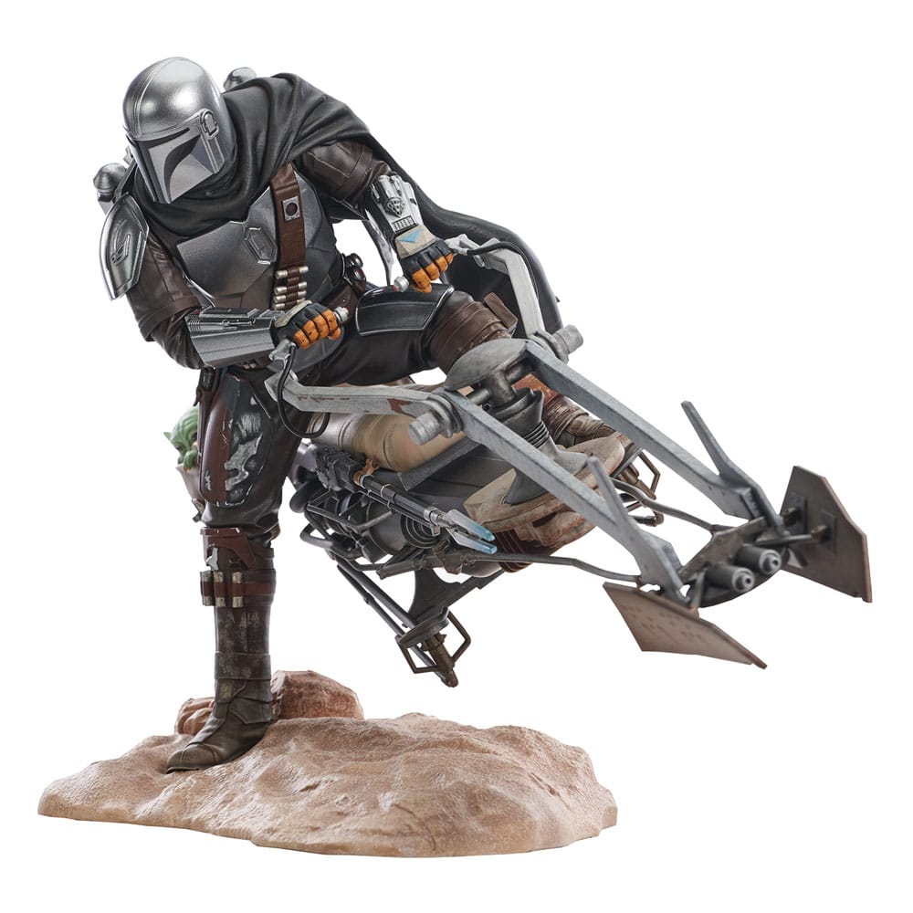 Isola dei Collezionisti - Star Wars: The Mandalorian Premier Collection 1/7 Din Djarin on Speeder Bike 23 cm - 1