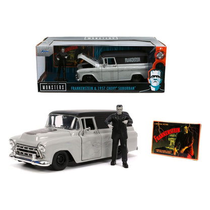 Isola dei Collezionisti - Universal Monsters Diecast Model 1/24 Frankenstein 1957 Chevy Suburban - 3