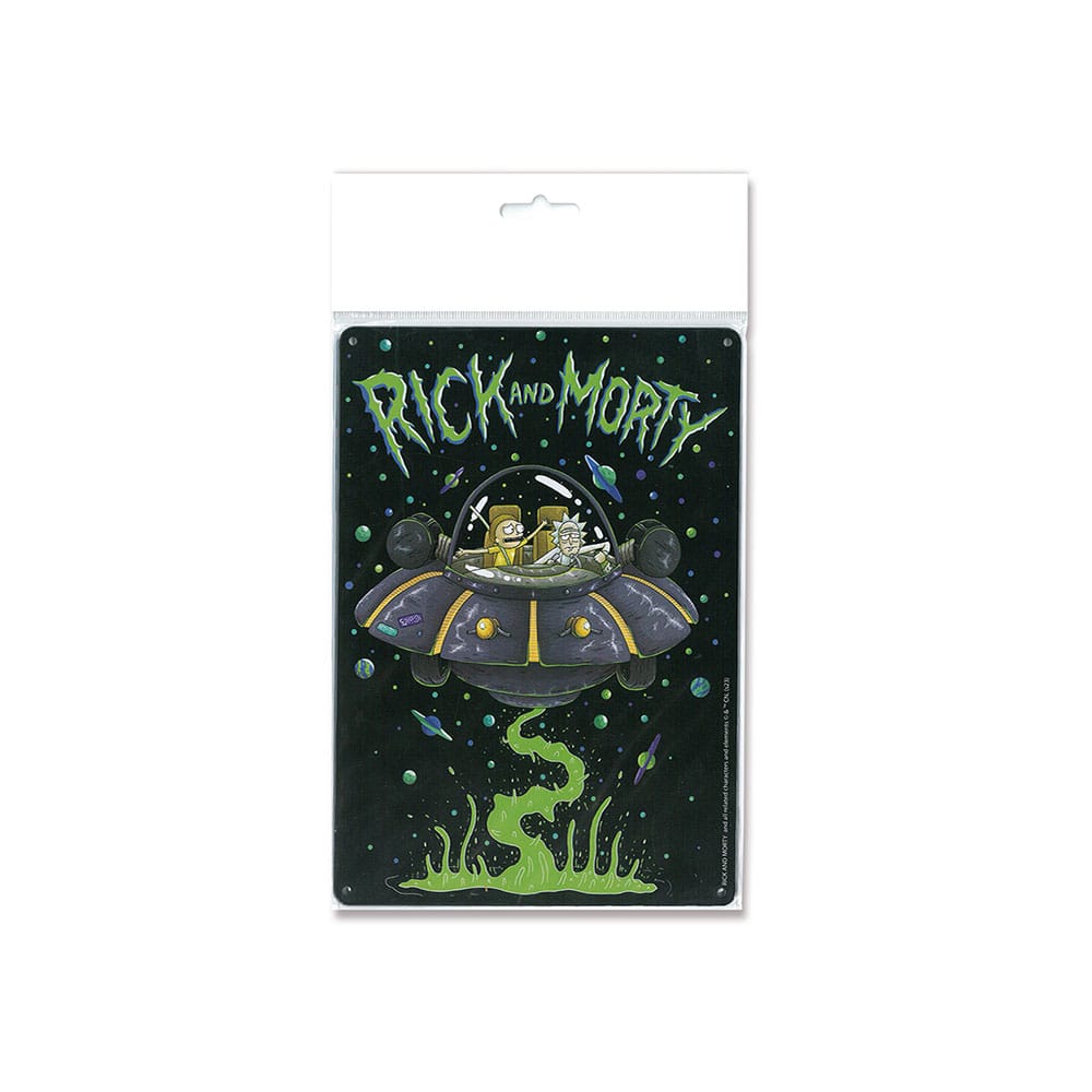 Isola dei Collezionisti - Rick & Morty Tin Sign Spaceship 15 x 21 cm - 3