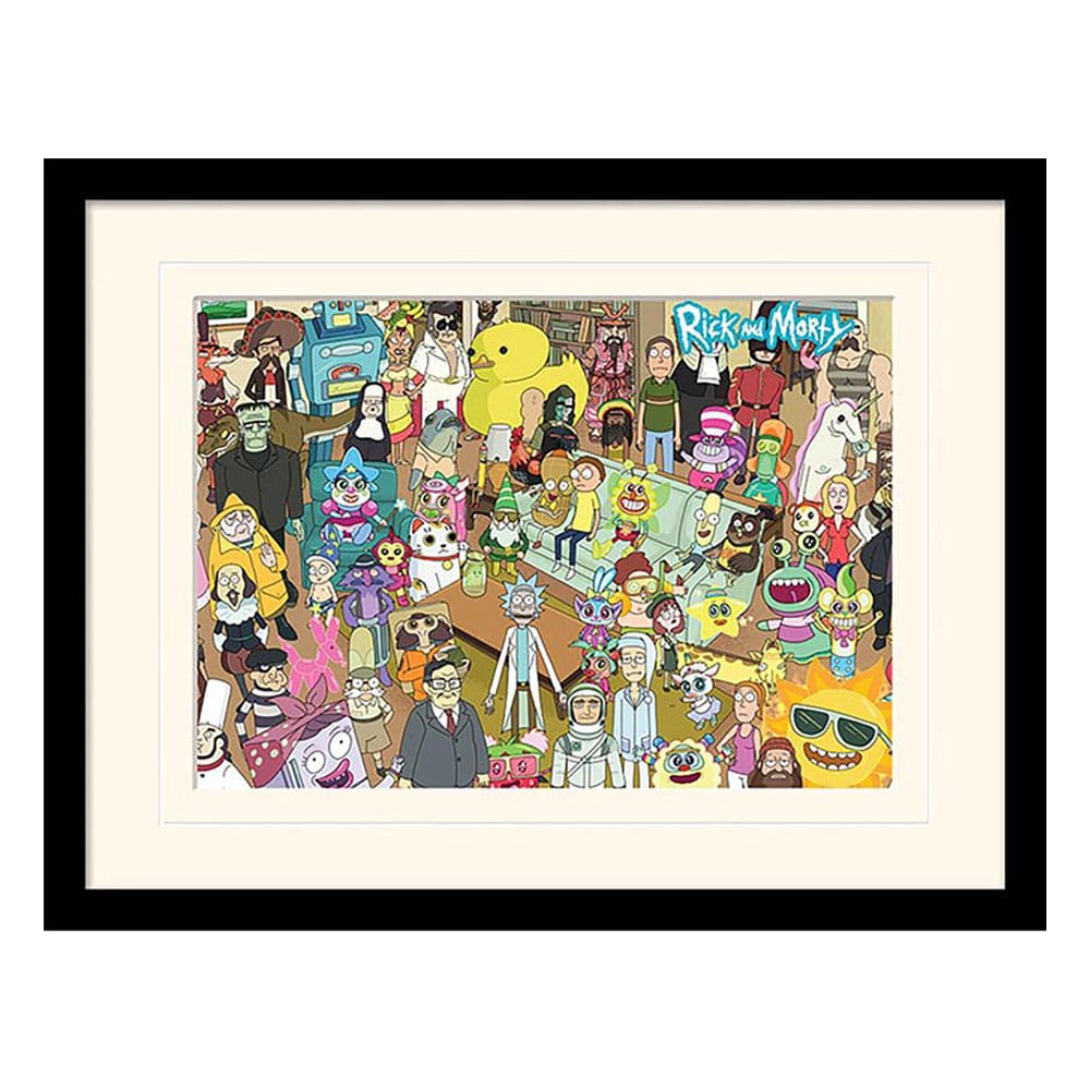 Isola dei Collezionisti - Rick and Morty Collector Print Framed Poster Total Rickall (white background) - 2