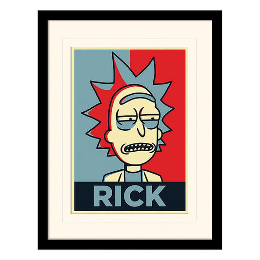 Isola dei Collezionisti - Rick and Morty Collector Print Framed Poster Rick Campaign (white background) - 1