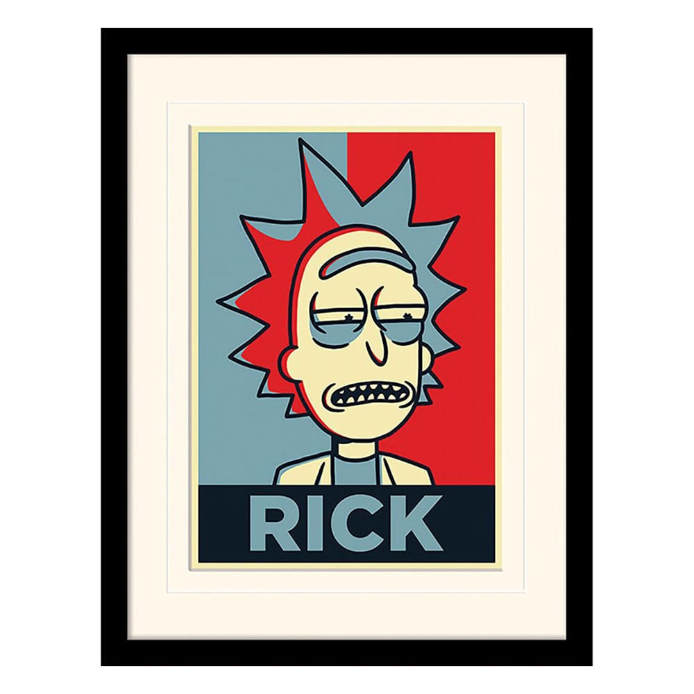 Isola dei Collezionisti - Rick and Morty Collector Print Framed Poster Rick Campaign (white background) - 2