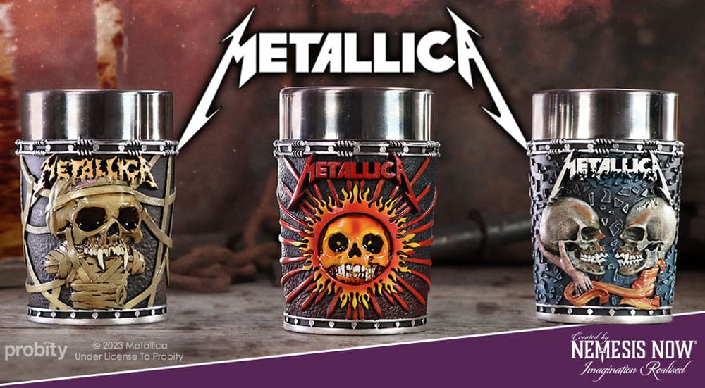 Isola dei Collezionisti - Metallica Shot Glasses Pushead Art 3-Pack - 3