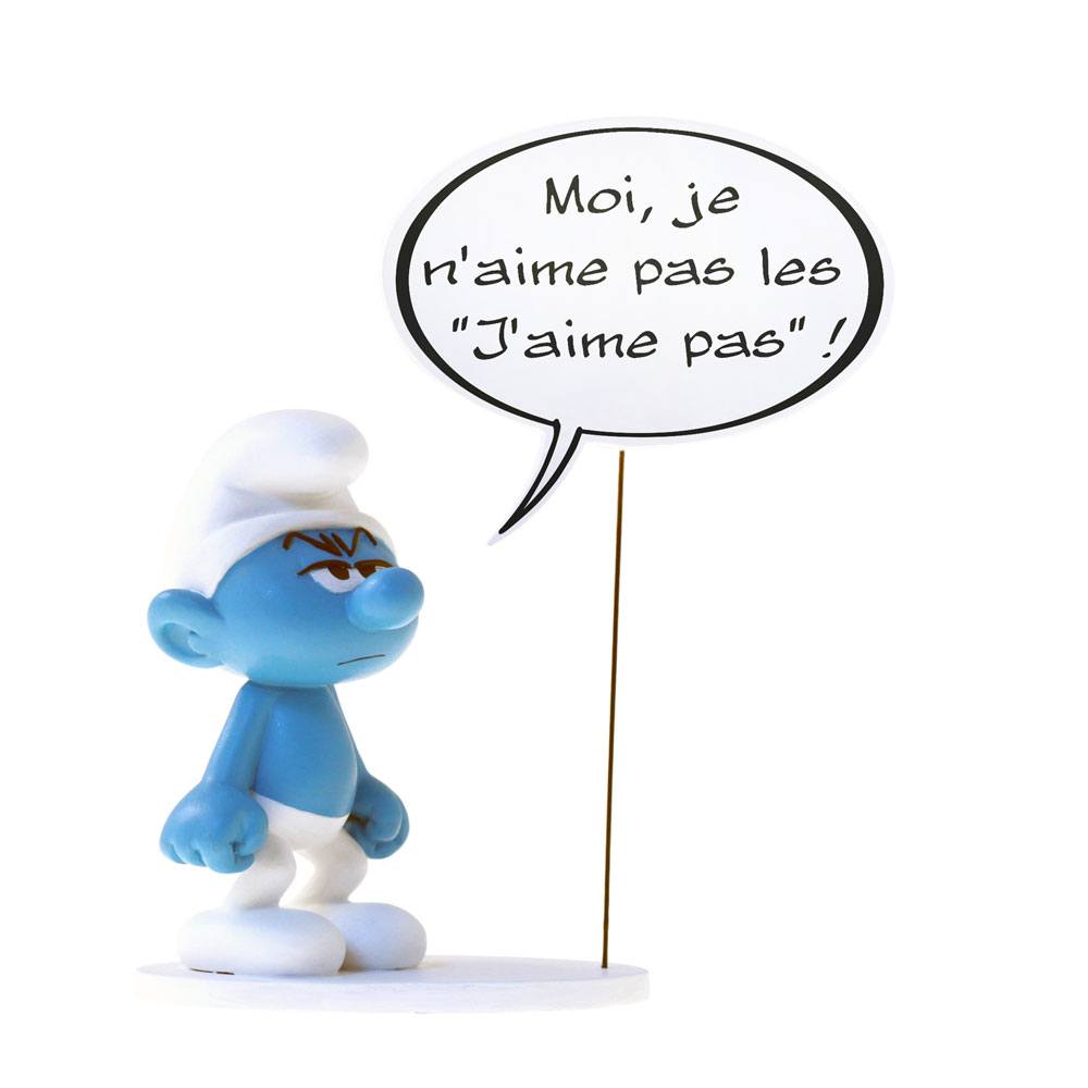 Isola dei Collezionisti - The Smurfs Collectoys Comics Speech Statue Grouchy Smurf 22 cm *French Version* - 1