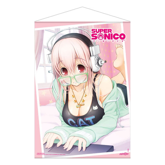 Isola dei Collezionisti - Super Sonico Wallscroll Super Sonico on her Laptop 50 x 70 cm - 1