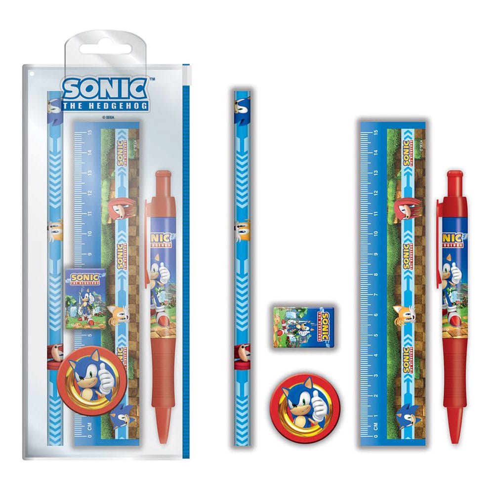 Isola dei Collezionisti - Sonic The Hedgehog 5-Piece Stationery Set Golden Rings - 1